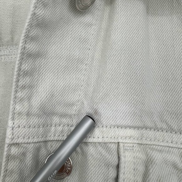 American Eagle Womens Size Small Light Wash Denim Jacket Distressed Cotton Jean - Picture 3 of 10